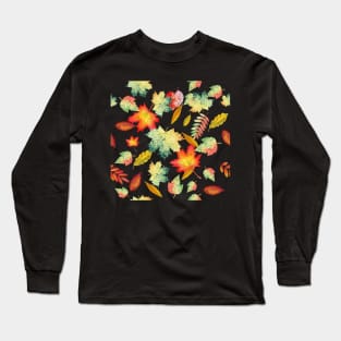 CREATIVE TRENDS  AUTUMN LEAVES PATTERN HOME  LIVING Long Sleeve T-Shirt